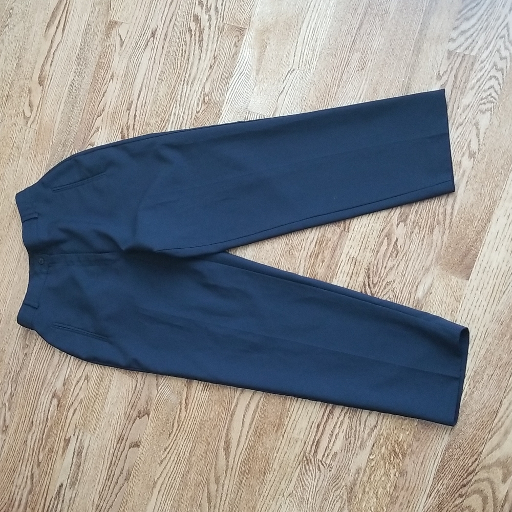 (8) ALIA Petites High Waisted Black Ankle Trouser Pants Straight Leg Classic